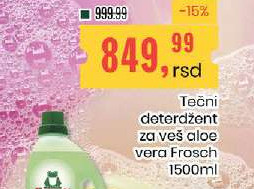 Tečni deterdžent za veš aloe vera Frosch 1500ml