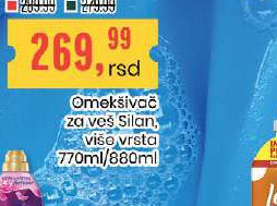 Omekšivač za veš Silan, više vrsta 770ml/880ml