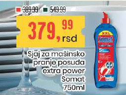 Sjaj za mašinsko pranje posuda extra power Somat 750ml