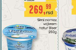 Sirni namaz vajkrem natur Biser 250g