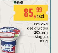Pavlaka kisela u čaši 20%mm Meggle 180g