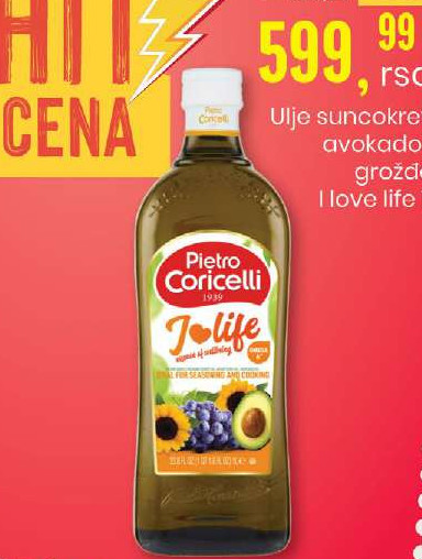 Ulje suncokret, avokado i grožde I love life 11