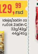 Ideja/začin za ručak Začin C) 32g/42g/ 44g/45g
