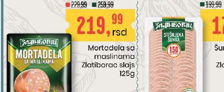 Mortadela sa maslinama Zlatiborac slajs