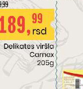 Delikates viršla Carnex