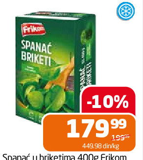 Spanać u briketima 400g