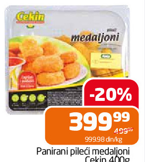 Panirani pileći medaljoni 400g