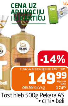 Tost hleb 500g Pekara AS