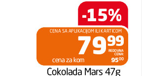 Čokolada Mars 47g