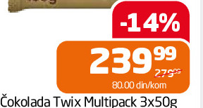 Čokolada Twix Multipack 3x50g