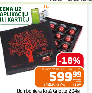 Bombonjera Kraš Griotte 204g