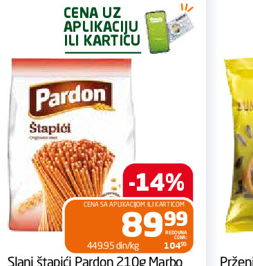 Slani štapići Pardon 210g