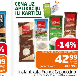 Instant kafa Franck Cappuccino 14.8/18,5g - više vrsta