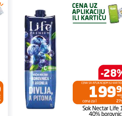 Sok Nectar Life 11 40% borovnica