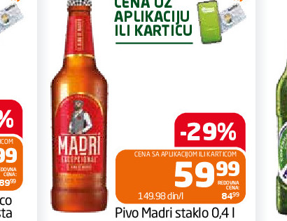 Pivo Madri staklo 0,4 1