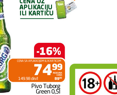 Pivo Tuborg Green 0,51