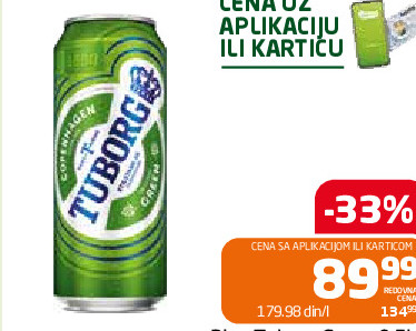 Pivo Tuborg Green 0,51