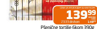 Pšenične tortilje 6kom 390g