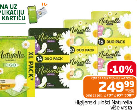Higijenski ulošci Naturella više vrsta