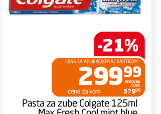 Pasta za zube Colgate 125ml Max Fresh Cool mint blue