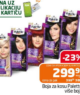 Boja za kosu Palette više boja