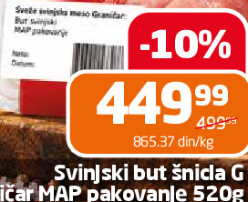 Svinjski but šnicla G raničar MAP pakovanje 520g