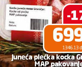 Juneća plećka kocka Graničar MAP pakovanje 520g