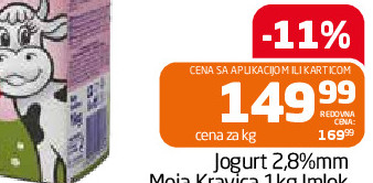 Jogurt 2,8%mm Moja Kravica 1kg Imlek