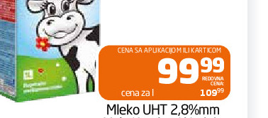 Mleko UHT 2,8%mm Moja Kravica 11 Imlek