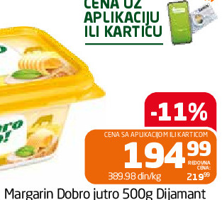 Margarin Dobro jutro 500g Dijamant