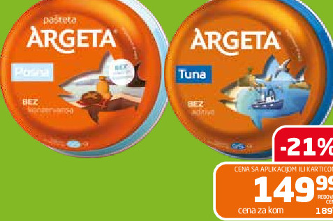 Paštete Argeta 95g • posna • tuna