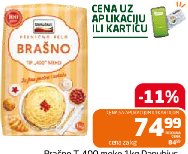 Brašno T-400 meko 1kg Danubius
