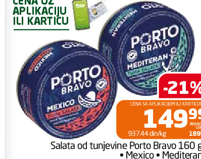 Salata od tunjevine Porto Bravo 160 g