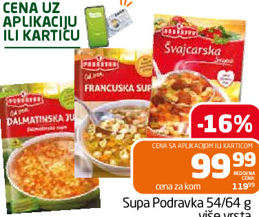 Supa Podravka 54/64 g više vrsta