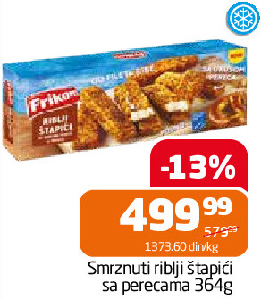 Smrznuti riblji štapići sa perecama 364g