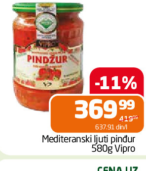 Mediteranski ljuti pinđur 580g Vipro