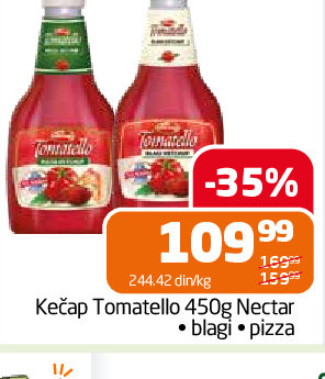 Kečap Tomatello 450g Nectar • blagi • pizza