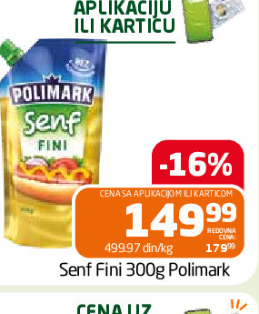 Senf Fini 300g Polimark