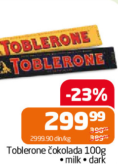 Toblerone čokolada