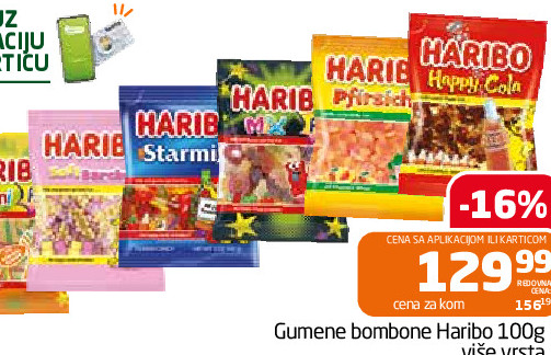 Gumene bombone Haribo 100g više vrsta