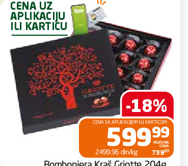 Bombonjera Kraš Griotte 204g