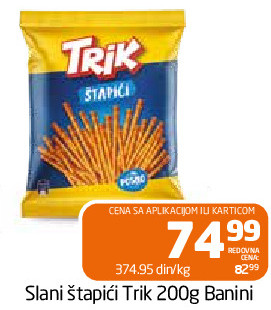 Slani štapići Trik 200g Banini