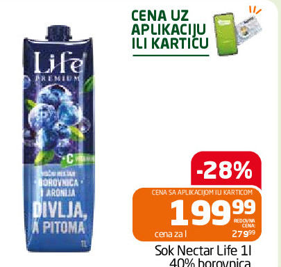 Sok Nectar Life 11 40% borovnica