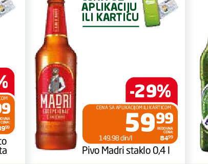 Pivo Madri staklo 0,4 1