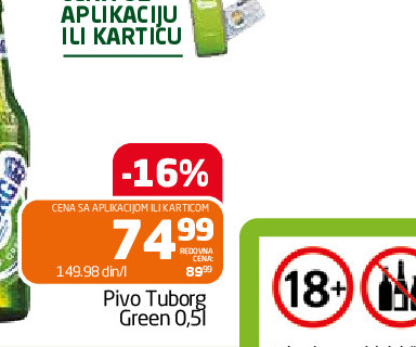 Pivo Tuborg Green 0,51