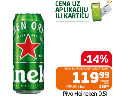 Pivo Heineken 0,51
