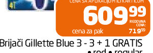 Brijači Gillette Blue 3-3 +1 GRATIS