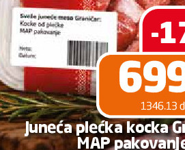 Juneća plećka kocka Graničar MAP pakovanje 520g