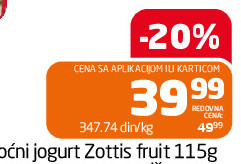 Voćni jogurt Zottis fruit 115g više vrsta
