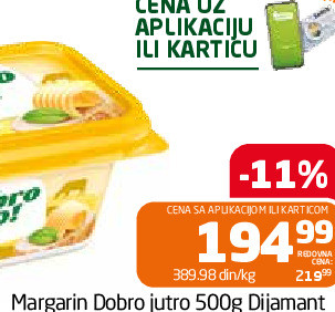 Margarin Dobro jutro 500g Dijamant